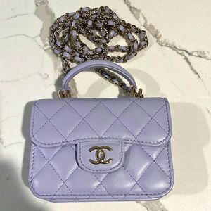 Chanel cardholder with chain